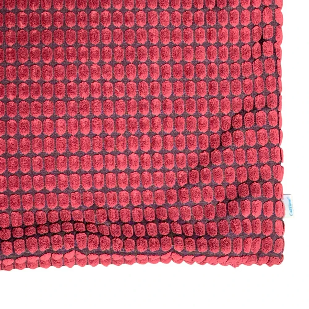 CaliTime Burgundy Red Popcorn Textured Throw Pillow Covers Set of 4 22x22 Square